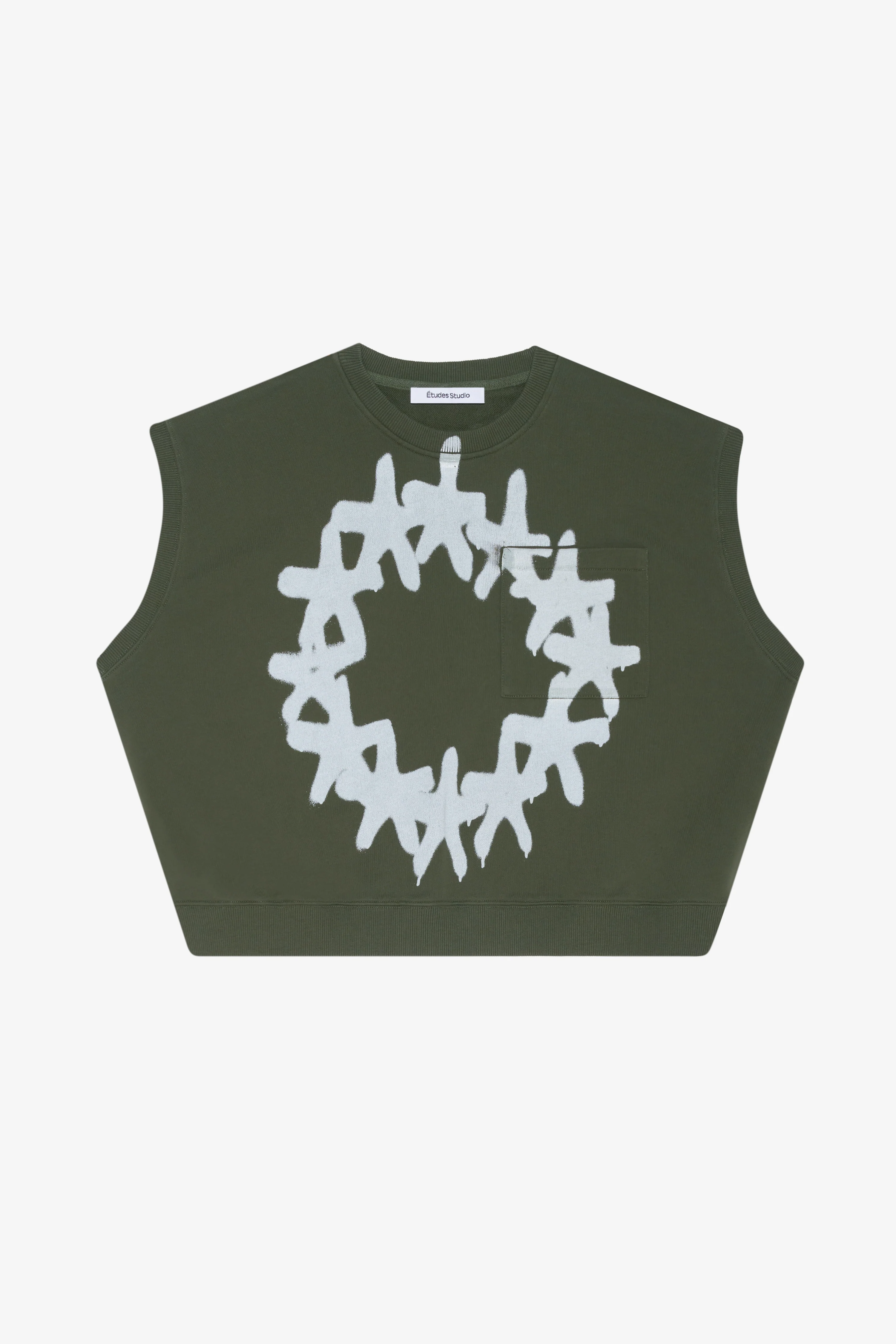 BOXY SLEEVELESS CREW STARS
