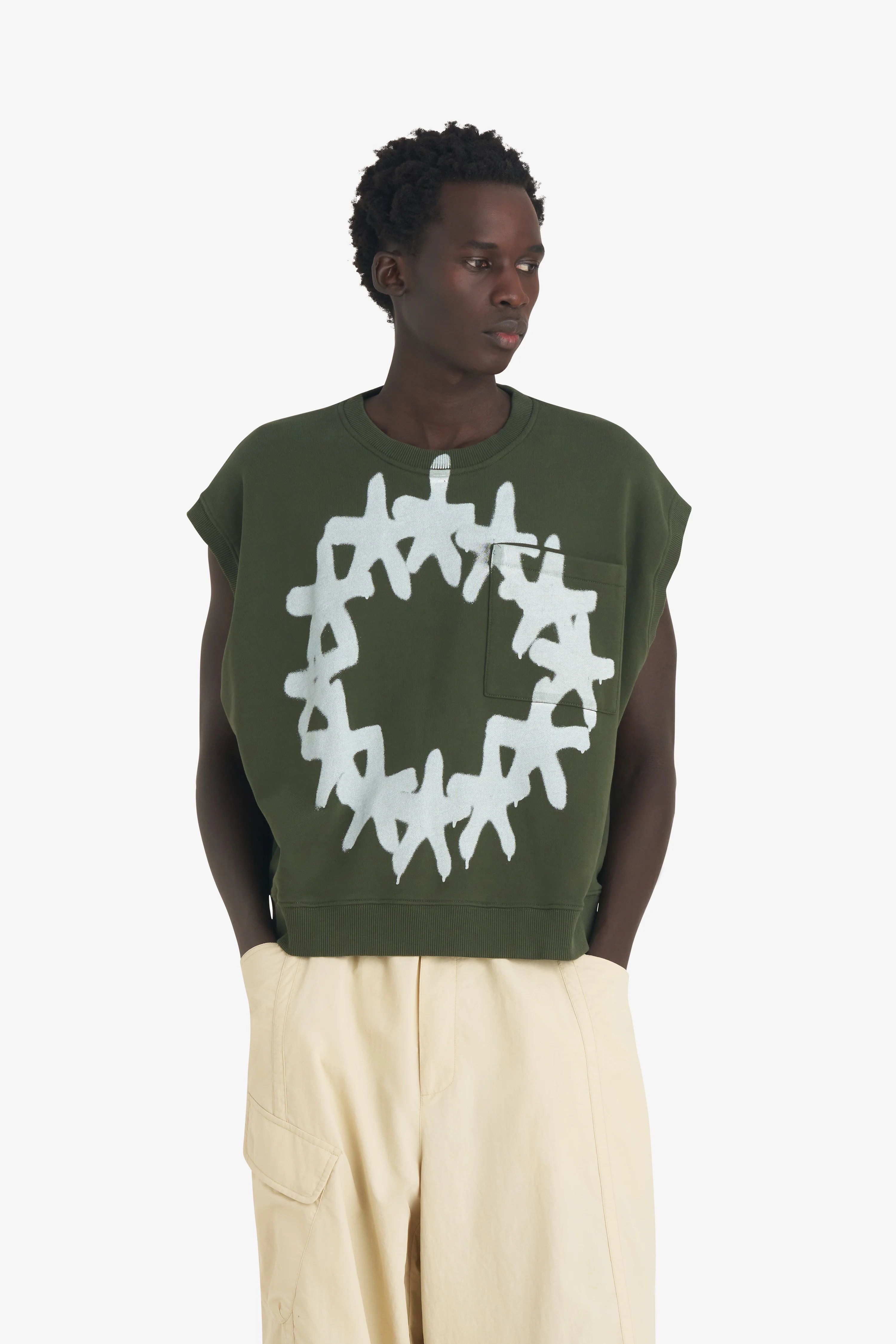 BOXY SLEEVELESS CREW STARS - Image 2