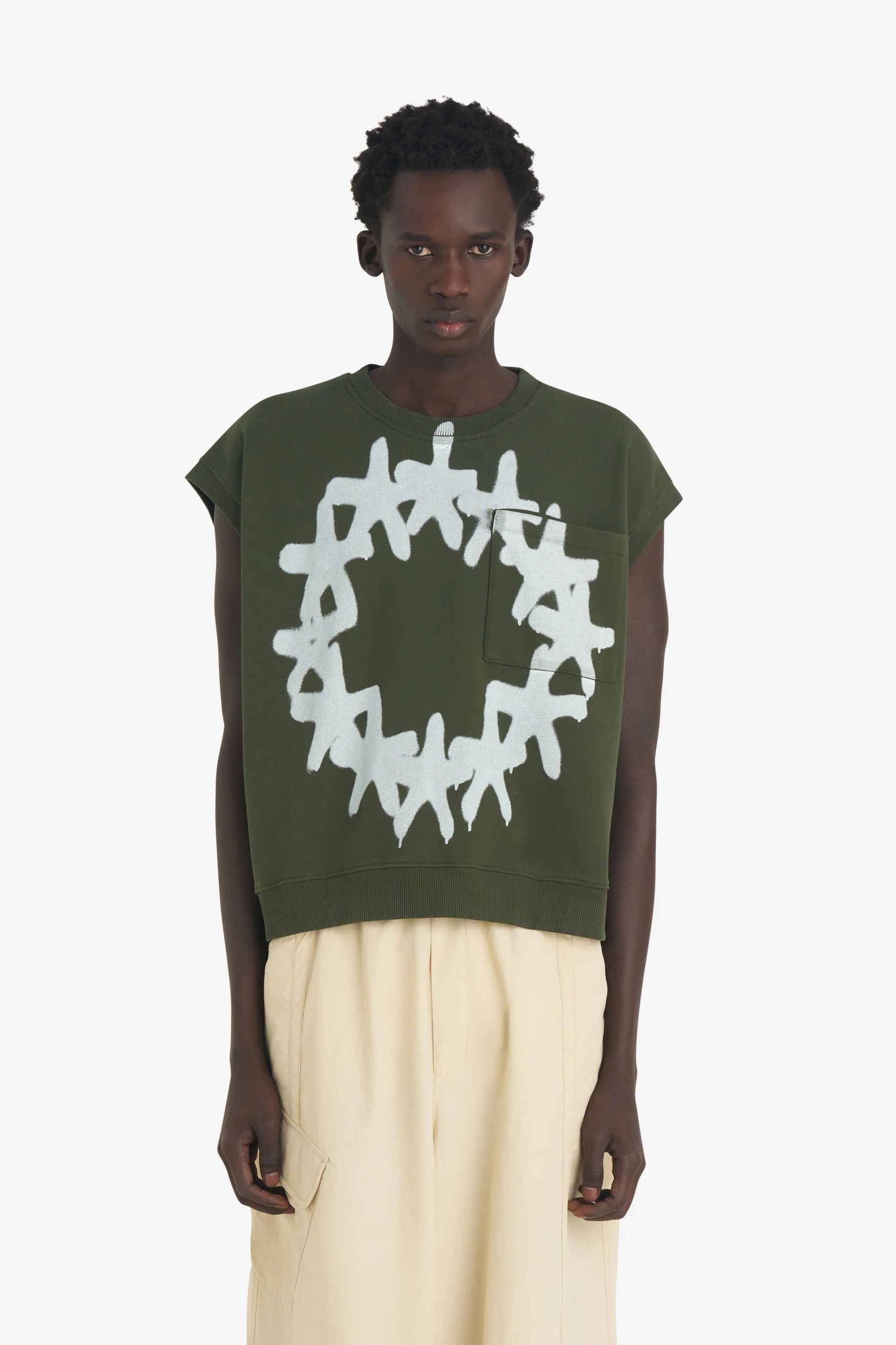 BOXY SLEEVELESS CREW STARS - Image 3
