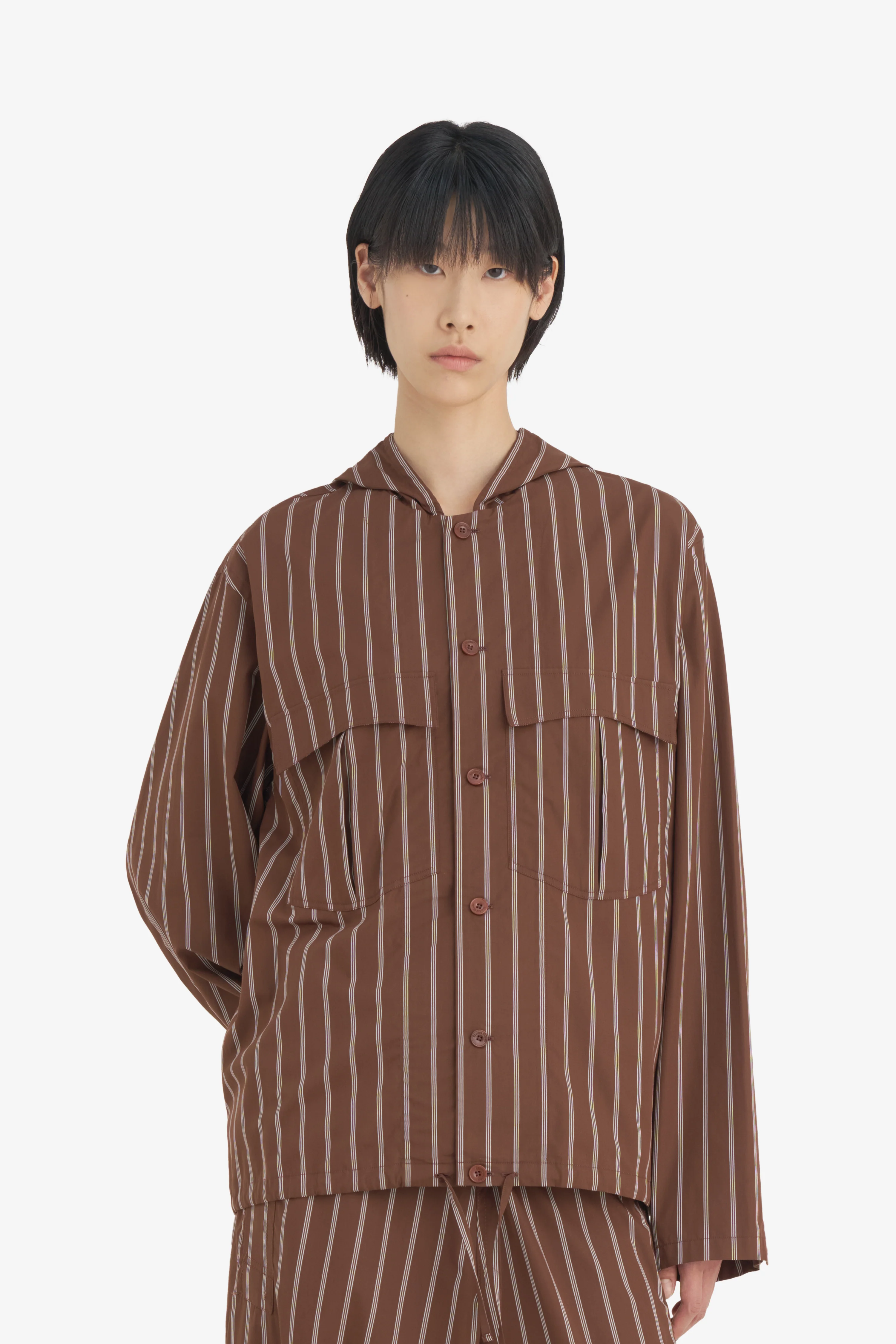 HOODED SHIRT STRIPED - Image 4