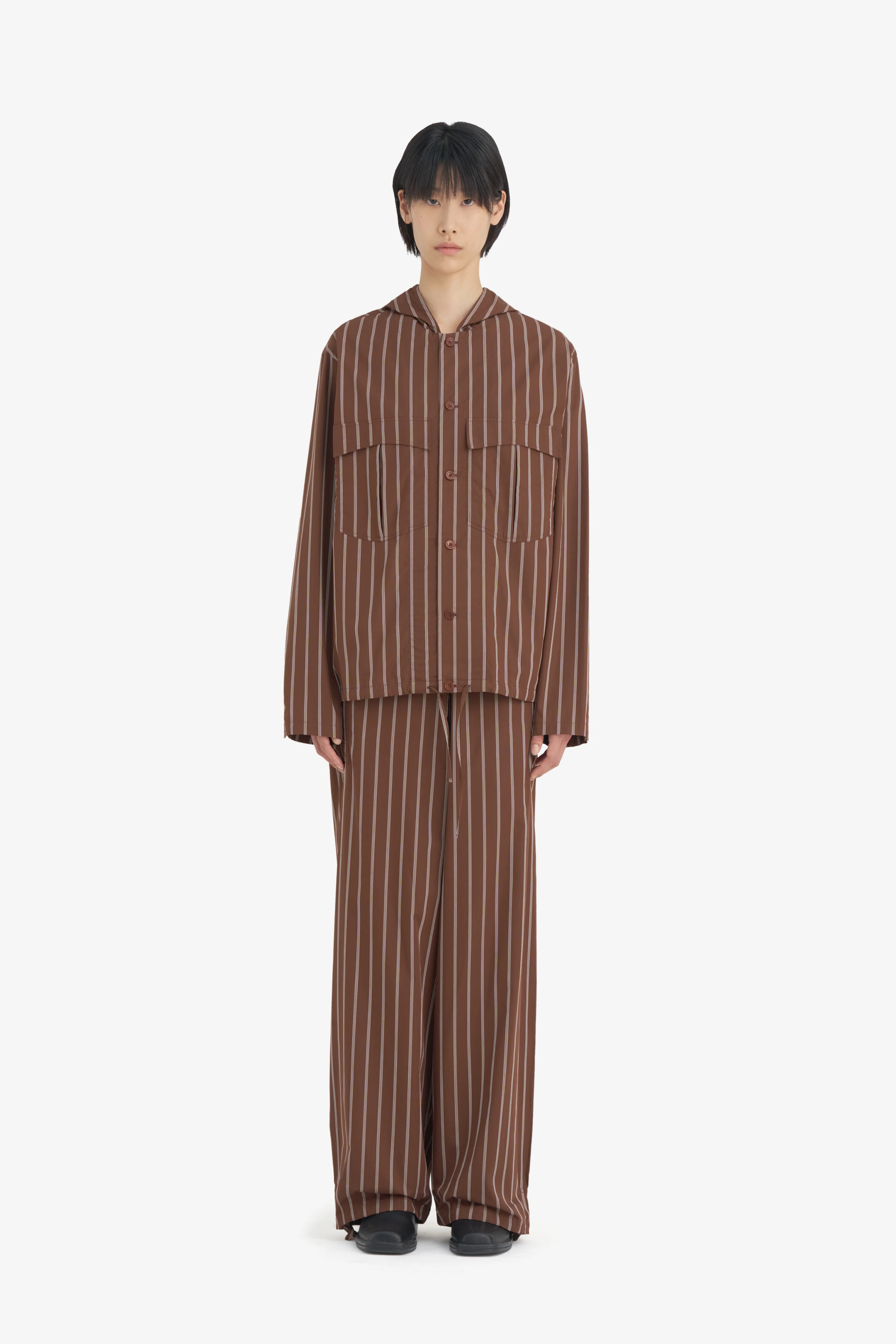 HOODED SHIRT STRIPED - Image 6