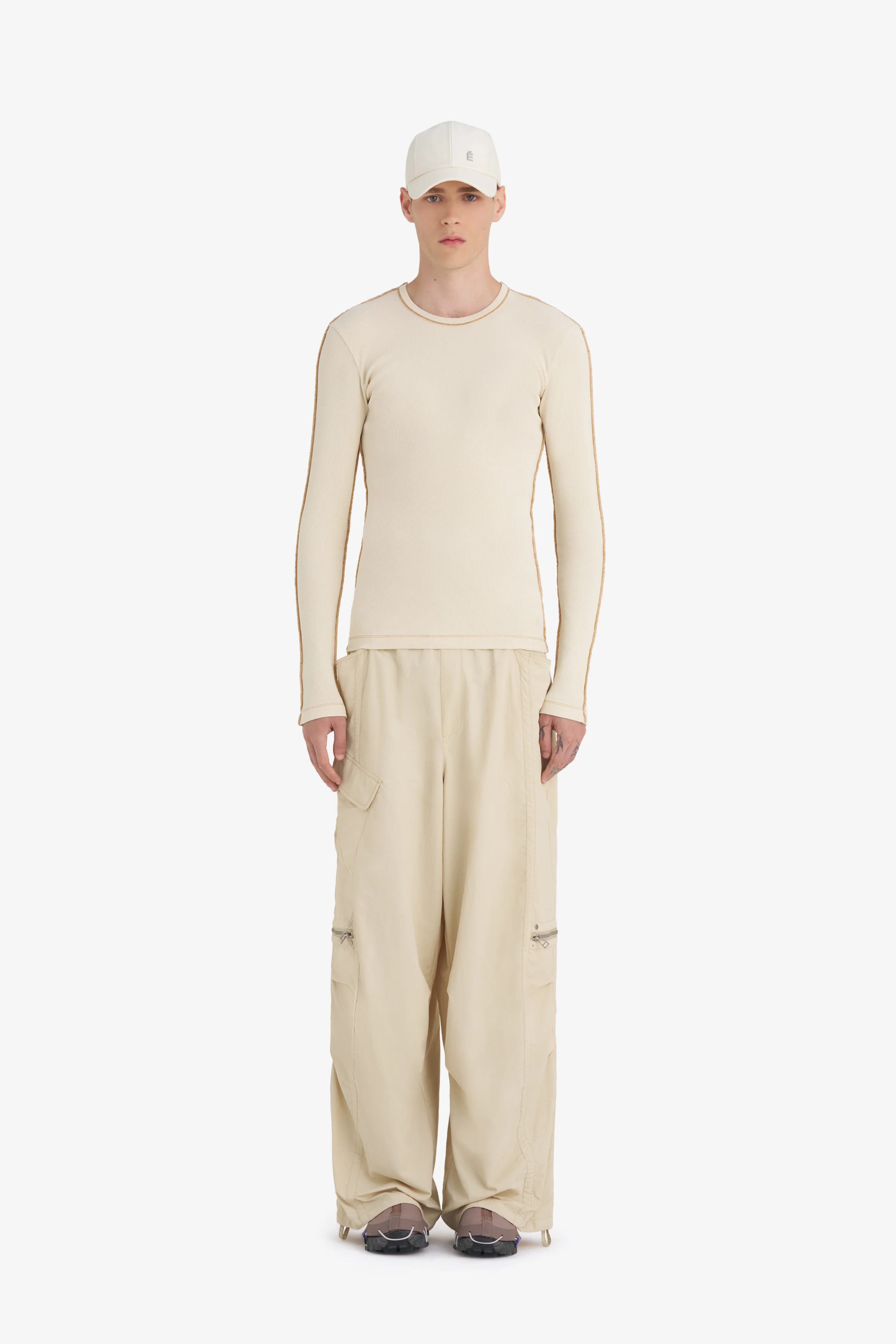 RIB LONG SLEEVES T-SHIRT WASH - Image 2