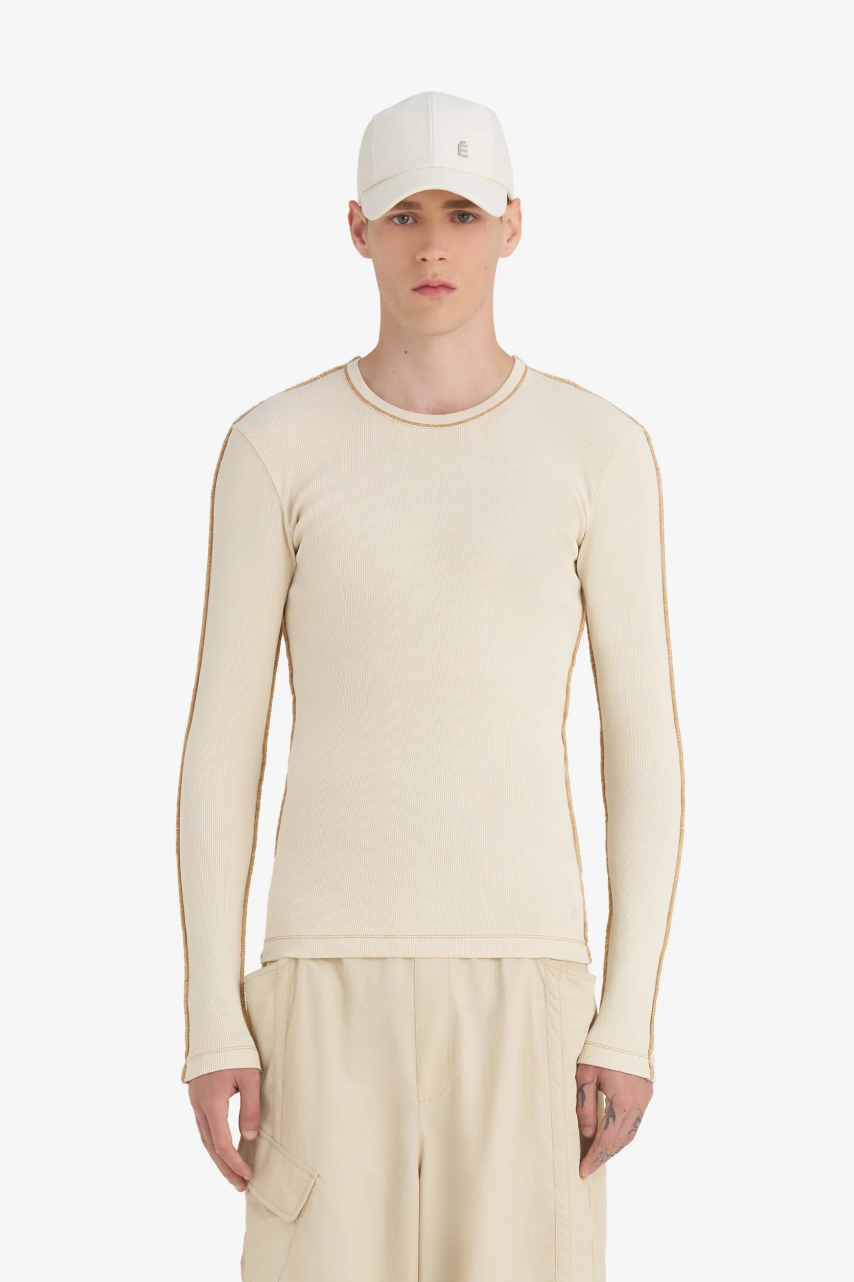 RIB LONG SLEEVES T-SHIRT WASH - Image 3