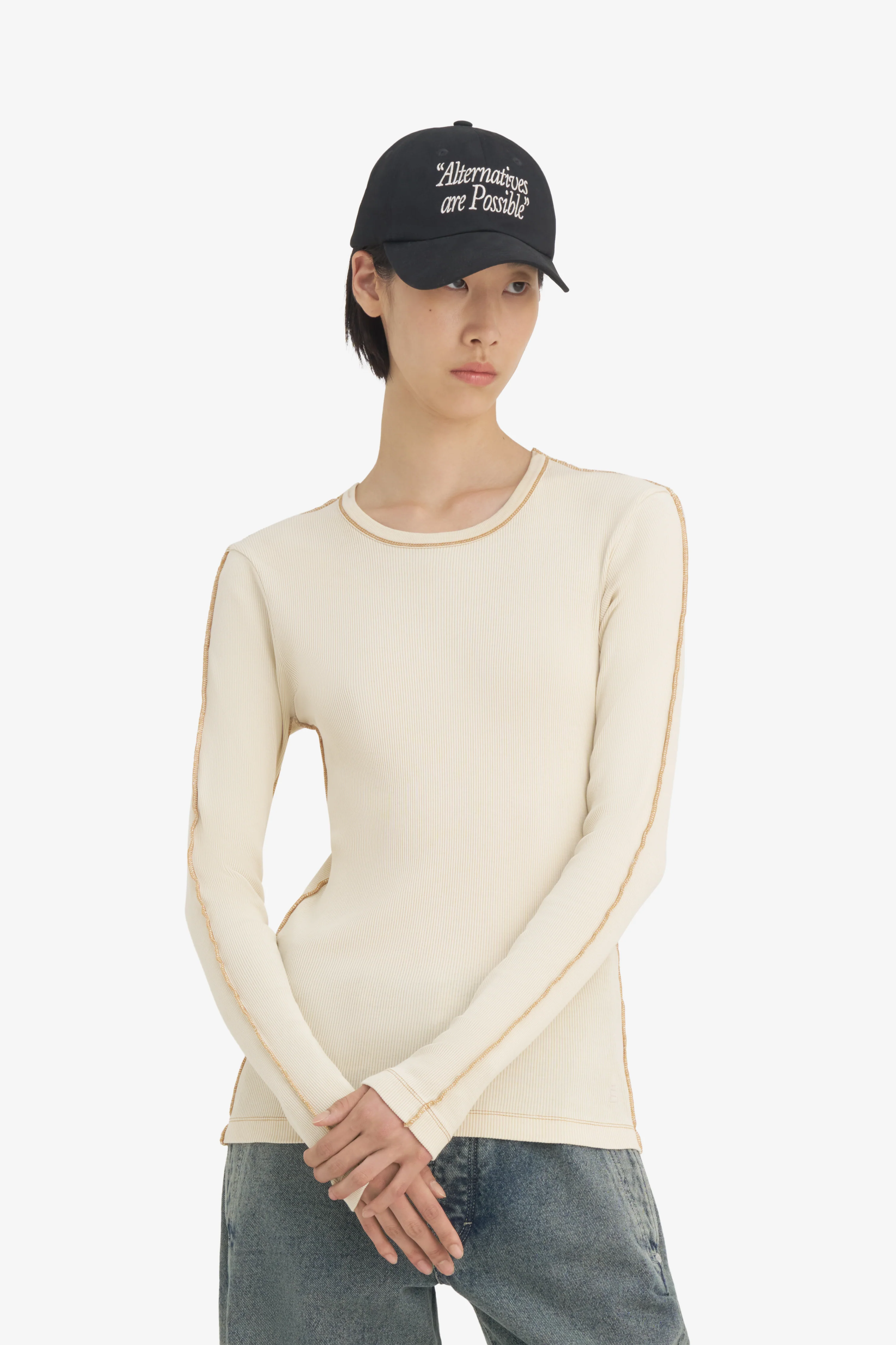 RIB LONG SLEEVES T-SHIRT WASH - Image 4