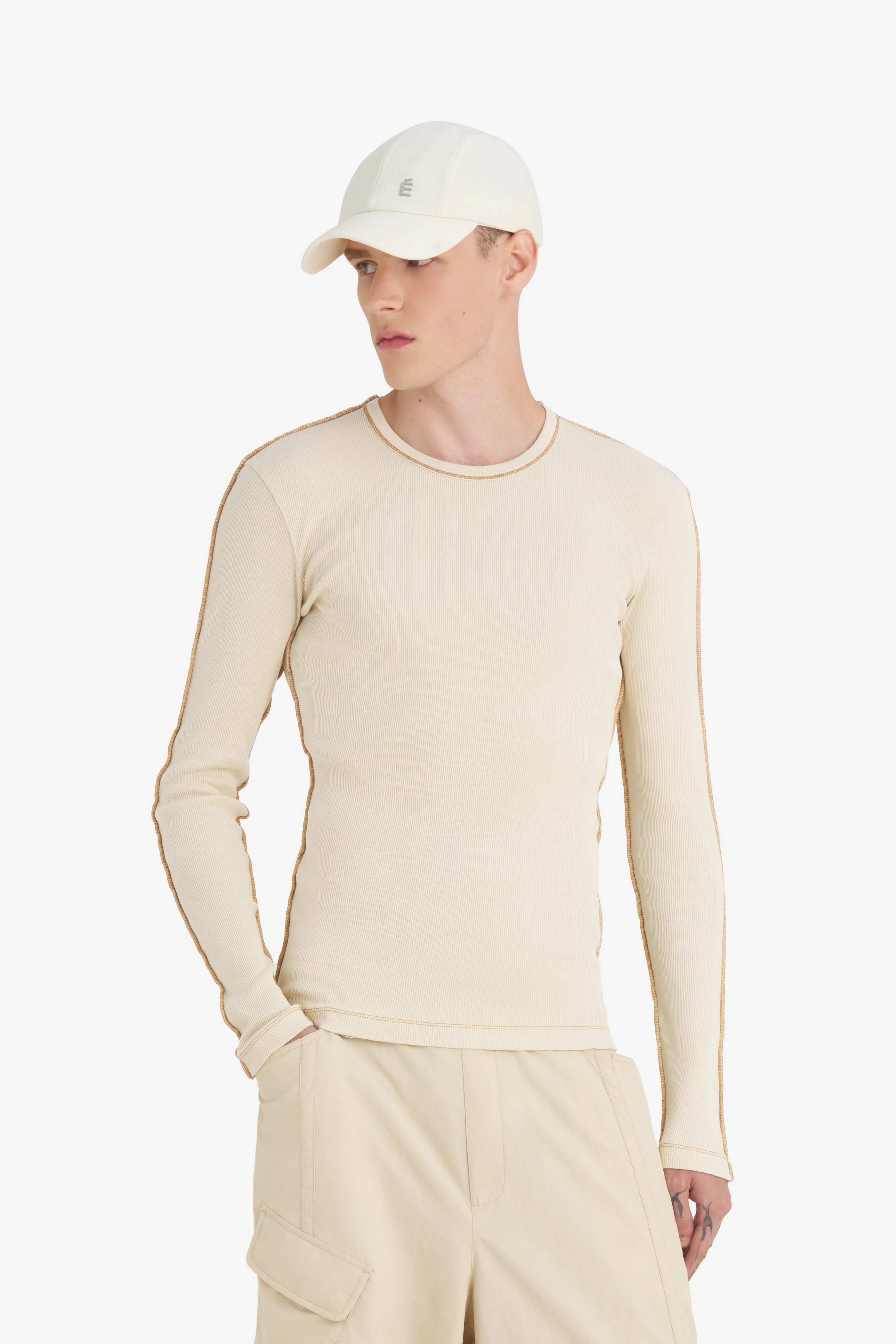 RIB LONG SLEEVES T-SHIRT WASH - Image 5