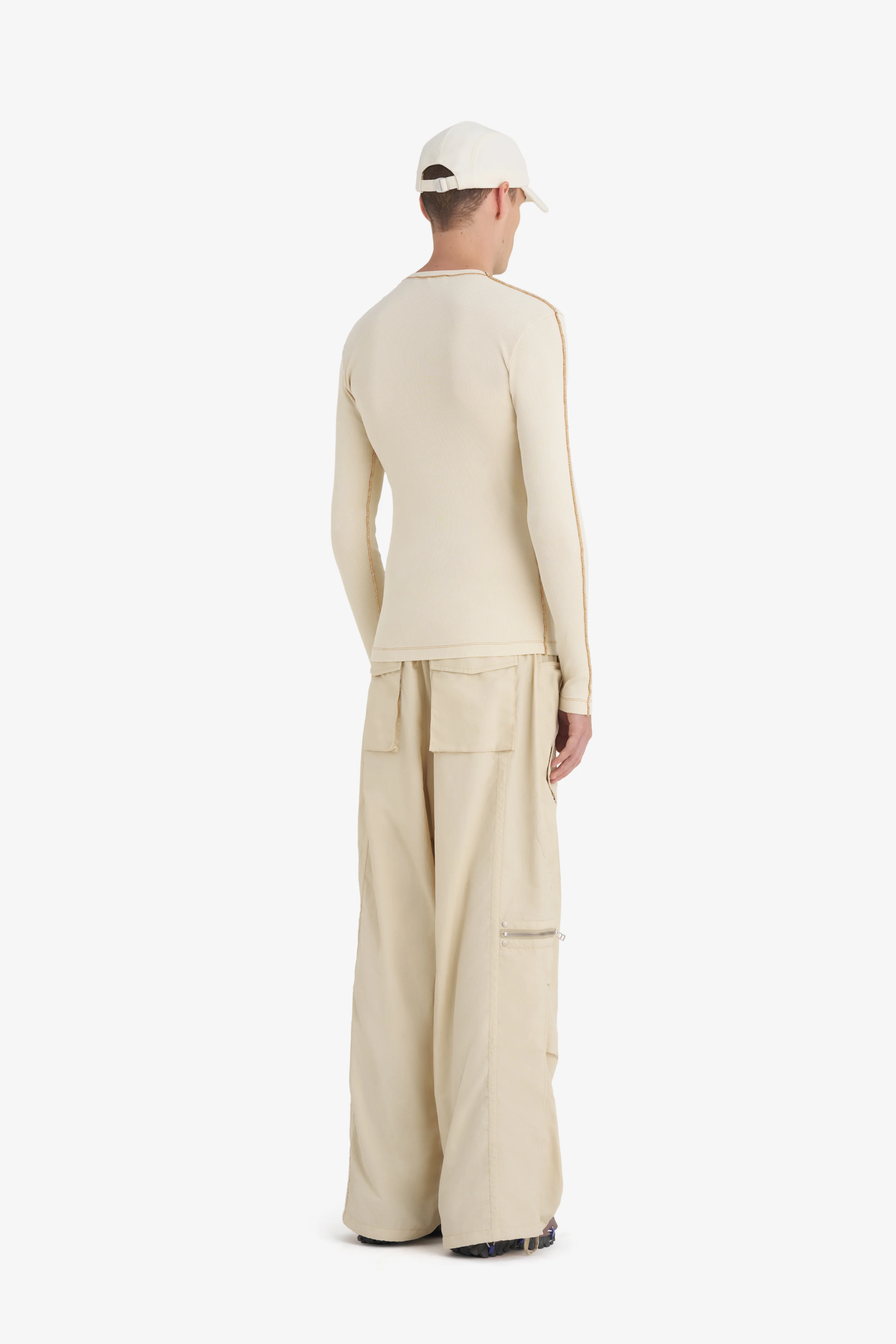 RIB LONG SLEEVES T-SHIRT WASH - Image 9
