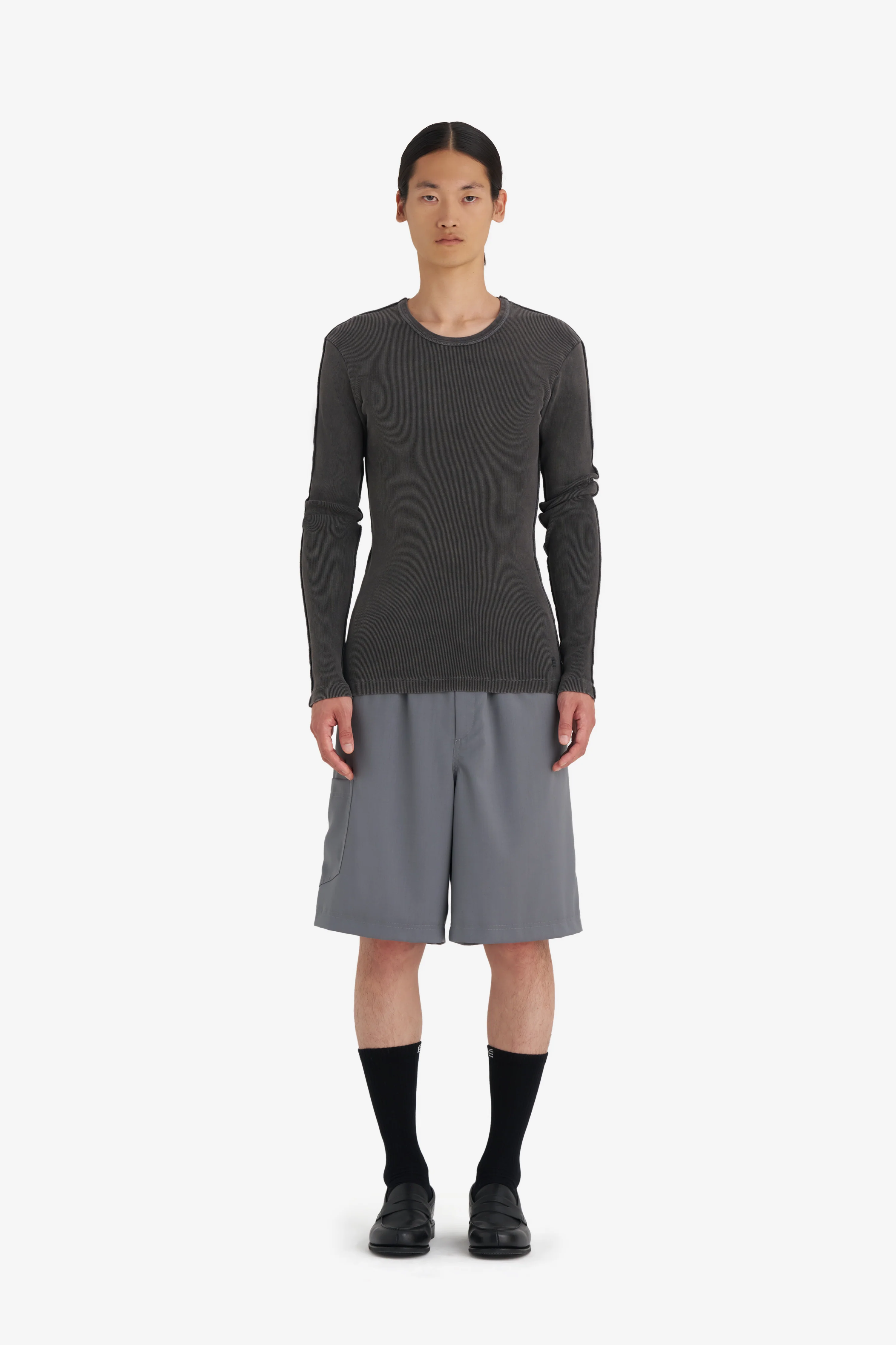 RIB LONG SLEEVES T-SHIRT WASH - Image 5