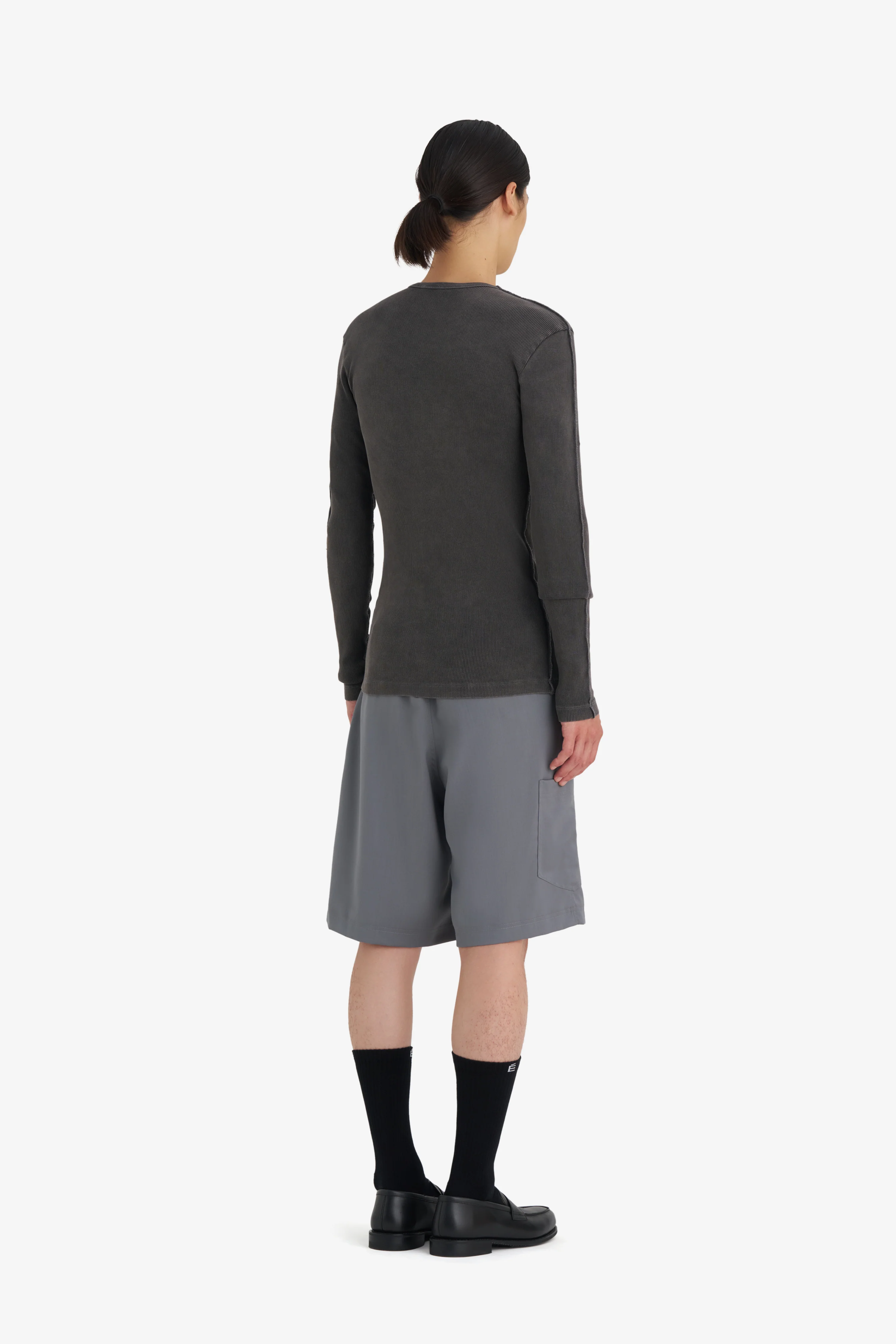 RIB LONG SLEEVES T-SHIRT WASH - Image 8