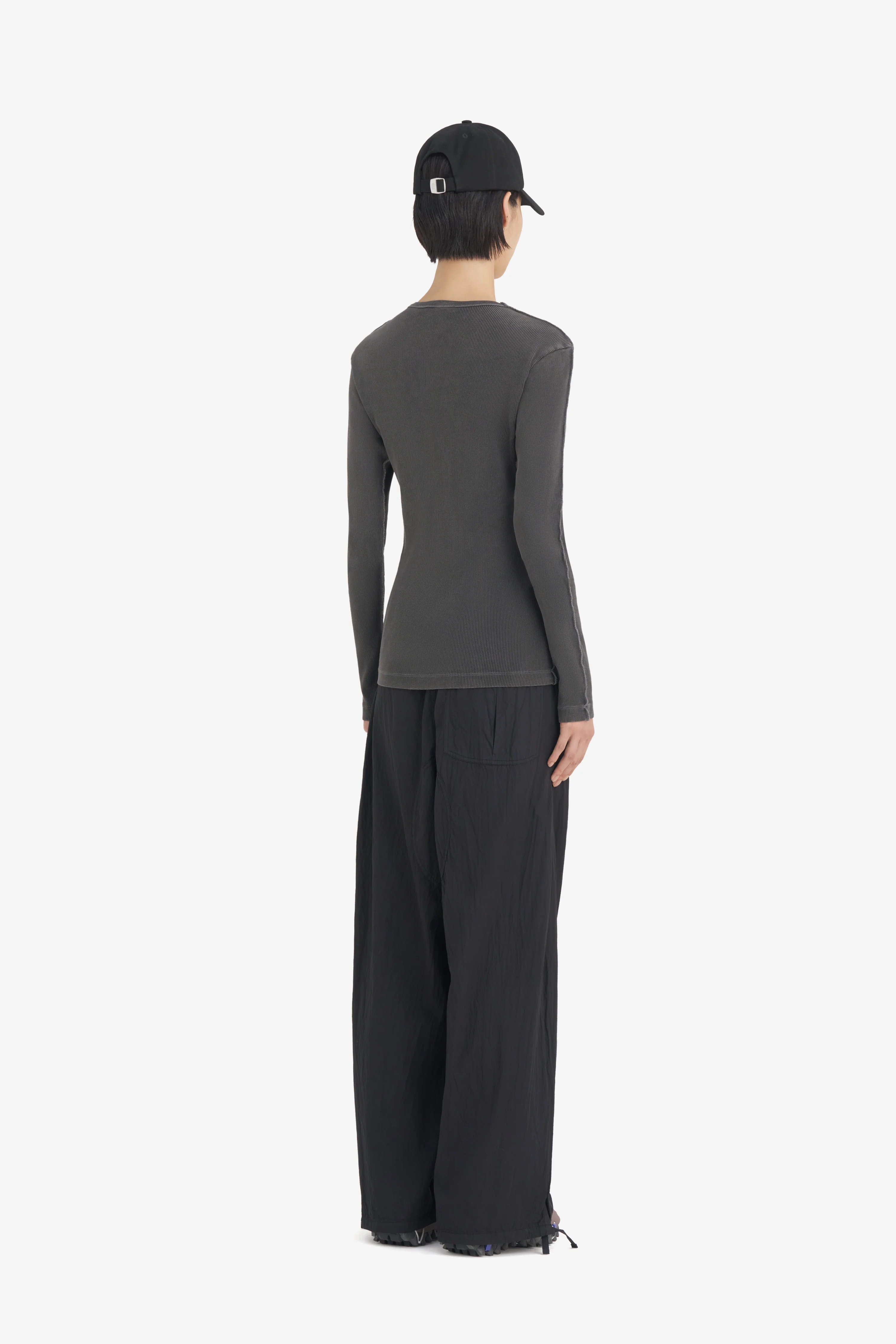 RIB LONG SLEEVES T-SHIRT WASH - Image 9